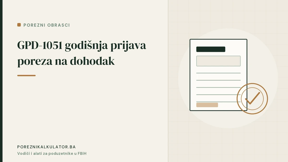 GPD-1051 godišnja prijava poreza na dohodak 2025: korak po korak