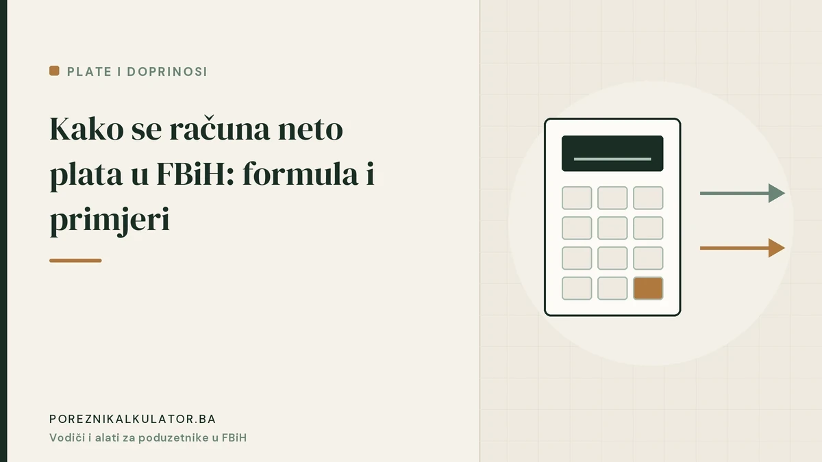 Kako se računa neto plata u FBiH: formula, primjeri i ukupan trošak